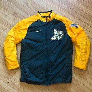 Athletics Baseball Yellow and Dark Green Jacket
